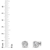 6CTW Round Shaped Lab Grown Diamond (F/VS) Classic Basket Set Stud Earrings in 14K Gold