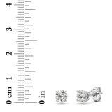 1CTW Round Shaped Lab Grown Diamond (G/VS) Hidden Halo Stud Earrings in 14K Gold
