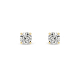 1.5CTW Round Shaped Lab Grown Diamond (F/VS) Hidden Halo Stud Earrings in 14K Gold