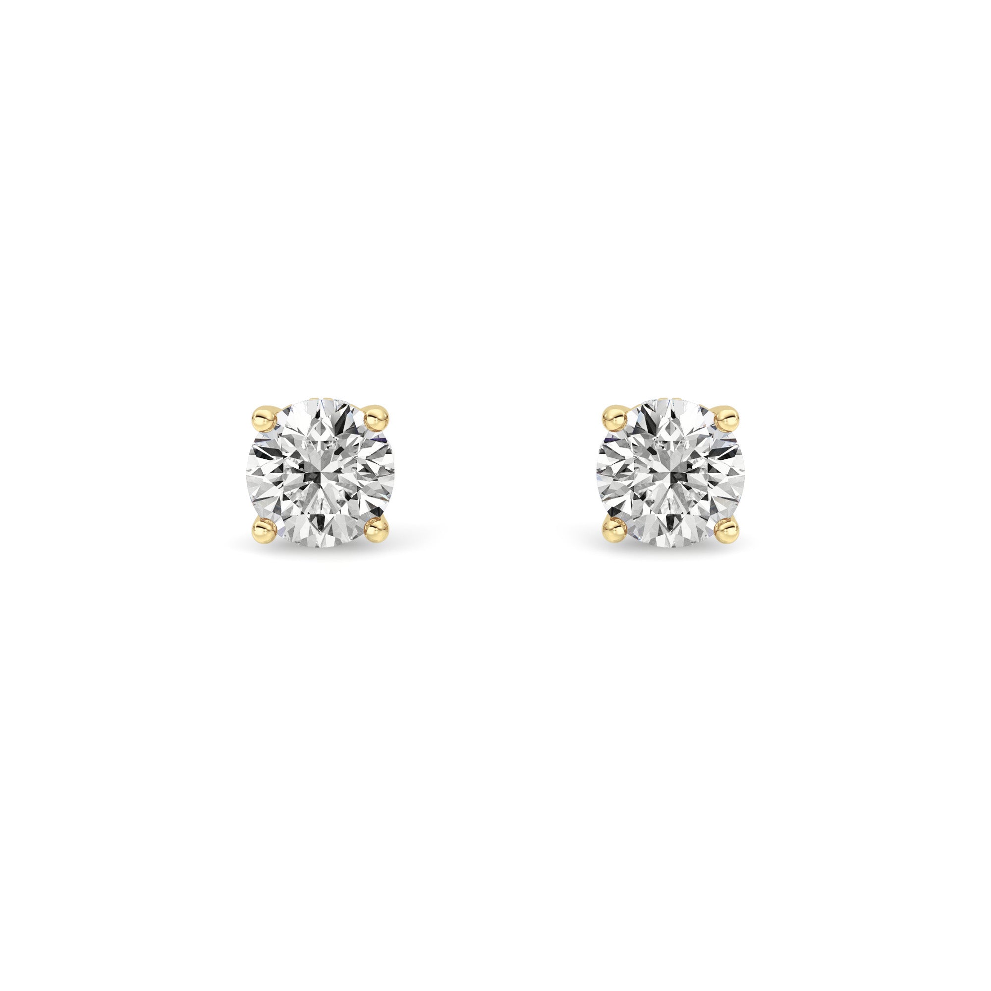 1.5CTW Round Shaped Lab Grown Diamond (F/VS) Hidden Halo Stud Earrings in 14K Gold