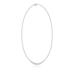 3CTW Round Shaped Lab Grown Diamond (F/VS) Graduating half    Necklace in 14K Gold