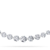 3CTW Round Shaped Lab Grown Diamond (F/VS) Graduating half    Necklace in 14K Gold