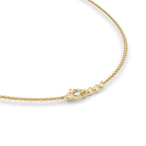 3CTW Round Shaped Lab Grown Diamond (F/VS) Graduating half    Necklace in 14K Gold