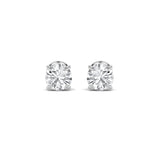 1CTW Round Shaped Lab Grown Diamond (F/VS) Hidden Halo Stud Earrings in 14K Gold