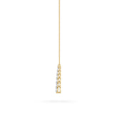 5CTW Round Shaped Lab Grown Diamond (F/VS) Graduating V Necklace in 14K Gold