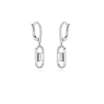1CTW Emerald Shaped Lab Grown Diamond (F/VS) Paperclip Dangle Earrings in 14K Gold