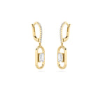 1CTW Emerald Shaped Lab Grown Diamond (F/VS) Paperclip Dangle Earrings in 14K Gold