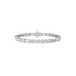 10.5CTW Oval Shaped Lab Grown Diamond (F/VS) Classic Line Bracelet in 14K Gold