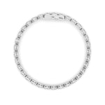 10.5CTW Oval Shaped Lab Grown Diamond (F/VS) Classic Line Bracelet in 14K Gold