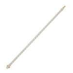 10.5CTW Oval Shaped Lab Grown Diamond (F/VS) Classic Line Bracelet in 14K Gold