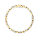10.5CTW Oval Shaped Lab Grown Diamond (F/VS) Classic Line Bracelet in 14K Gold