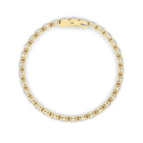 10.5CTW Oval Shaped Lab Grown Diamond (F/VS) Classic Line Bracelet in 14K Gold