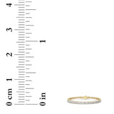 10.5CTW Oval Shaped Lab Grown Diamond (F/VS) Classic Line Bracelet in 14K Gold