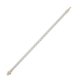 13CTW Oval Shaped Lab Grown Diamond (F/VS) Classic Line Bracelet in 14K Gold