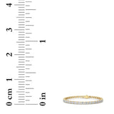 7CTW Oval Shaped Lab Grown Diamond (F/VS) Tennis Bracelet in 14K Gold