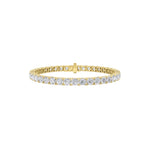 10CTW Round Shaped Lab Grown Diamond (F/VS) Tennis Bracelet in 14K Gold