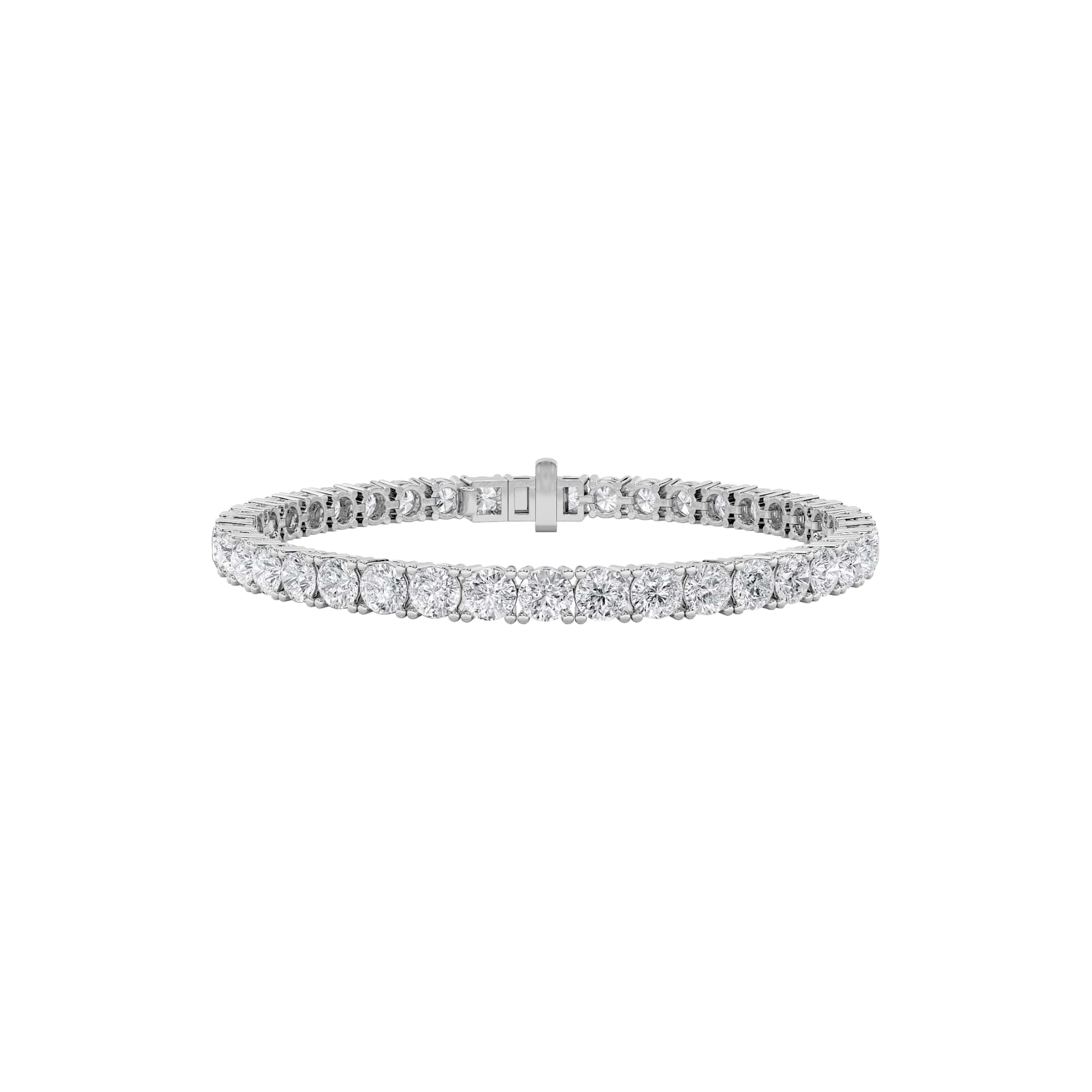 12CTW Round Shaped Lab Grown Diamond (F/VS) Tennis Bracelet in 14K Gold