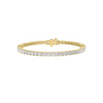 3CTW Round Shaped Lab Grown Diamond (F/VS) Classic Tennis Bracelet in 14K Gold