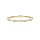 9CTW Round Shaped Lab Grown Diamond (F/VS) Classic Tennis Bracelet in 14K Gold
