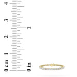 9CTW Round Shaped Lab Grown Diamond (F/VS) Classic Tennis Bracelet in 14K Gold