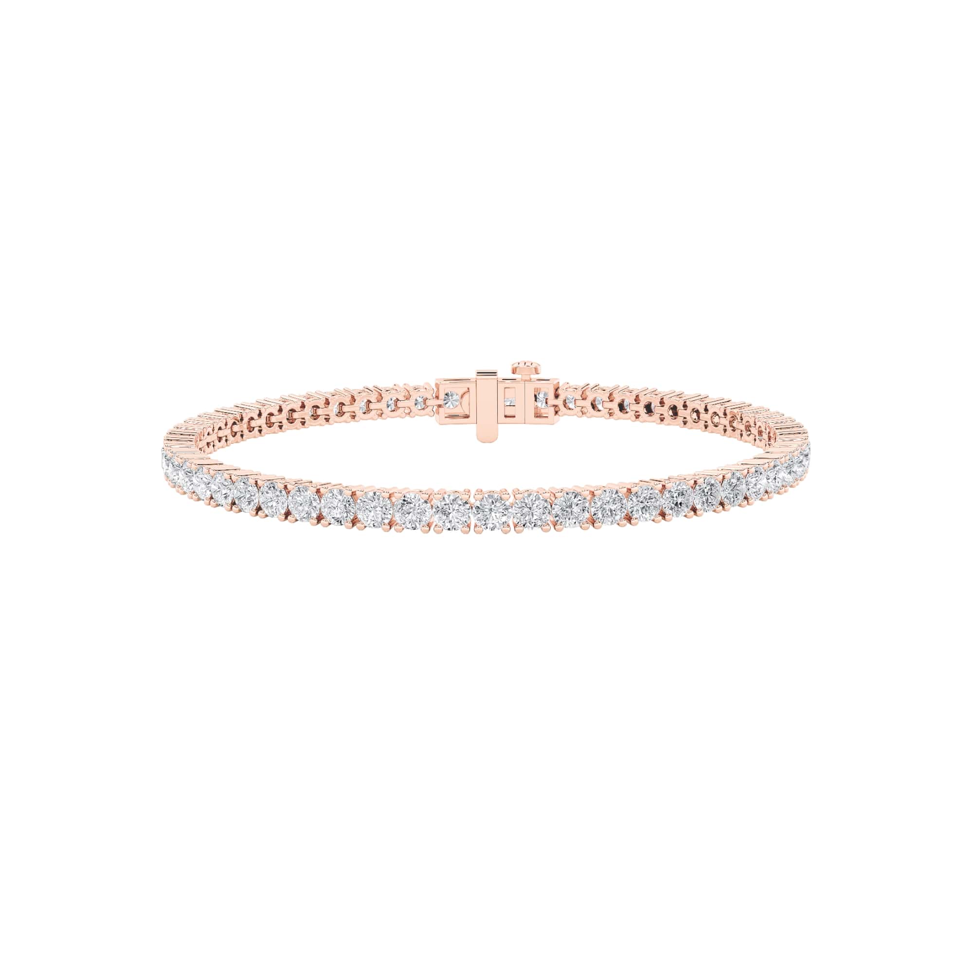9.75CTW Round Shaped Lab Grown Diamond (F/VS) Classic Tennis Bracelet in 14K Gold