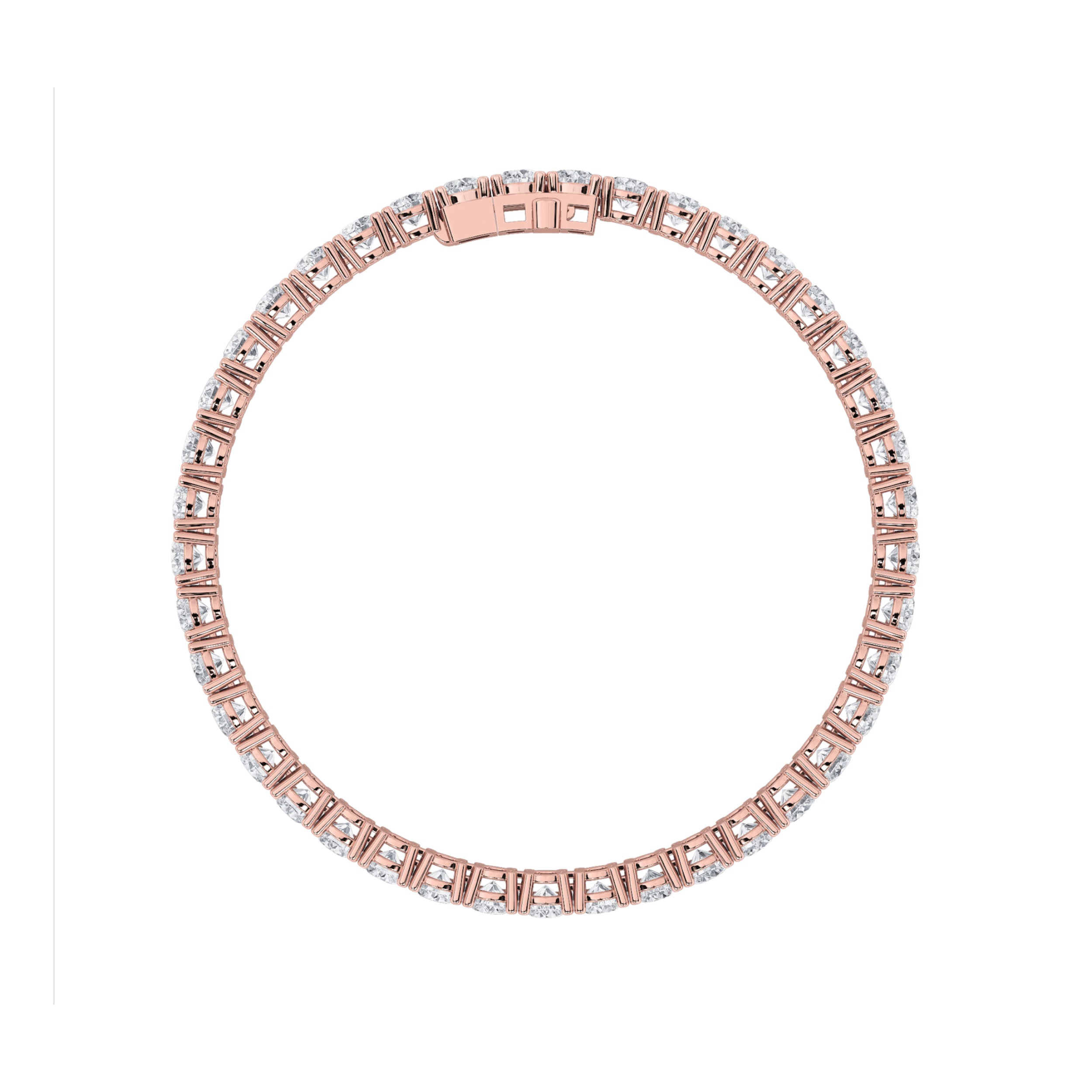 9.75CTW Round Shaped Lab Grown Diamond (F/VS) Classic Tennis Bracelet in 14K Gold