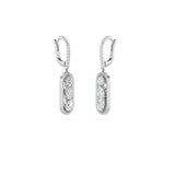 1.5CTW Mixed Shaped Lab Grown Diamond (F/VS) Paperclip Dangle Earrings in 14K Gold