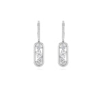 1.5CTW Mixed Shaped Lab Grown Diamond (F/VS) Paperclip Dangle Earrings in 14K Gold