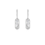 1.5CTW Mixed Shaped Lab Grown Diamond (F/VS) Paperclip Dangle Earrings in 14K Gold