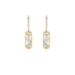 1.5CTW Mixed Shaped Lab Grown Diamond (F/VS) Paperclip Dangle Earrings in 14K Gold