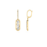 1.75CTW Mixed Shaped Lab Grown Diamond (F/VS) Paperclip Dangle Earrings in 14K Gold