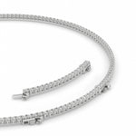 10CTW Round Shaped Lab Grown Diamond (F/VS) Tennis Necklace in 14K White Gold