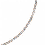 10CTW Round Shaped Lab Grown Diamond (F/VS) Tennis Necklace in 14K Gold
