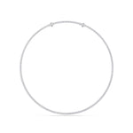 15CTW Round Shaped Lab Grown Diamond (F/VS) Necklace in 14K White Gold