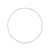 15CTW Round Shaped Lab Grown Diamond (F/VS) Necklace in 14K White Gold