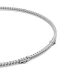15CTW Round Shaped Lab Grown Diamond (F/VS) Necklace in 14K White Gold