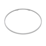 15CTW Round Shaped Lab Grown Diamond (F/VS) Necklace in 14K White Gold