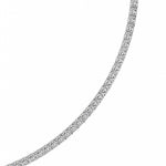 15CTW Round Shaped Lab Grown Diamond (F/VS) Necklace in 14K White Gold