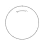 20CTW Round Shaped Lab Grown Diamond (F/VS) Necklace in 14K White Gold