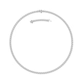 20CTW Round Shaped Lab Grown Diamond (F/VS) Necklace in 14K White Gold