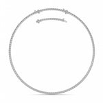 20CTW Round Shaped Lab Grown Diamond (F/VS) Necklace in 14K White Gold