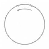 20CTW Round Shaped Lab Grown Diamond (F/VS) Necklace in 14K White Gold