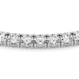 20CTW Round Shaped Lab Grown Diamond (F/VS) Necklace in 14K White Gold