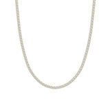 20CTW Round Shaped Lab Grown Diamond Tennis Necklace in 14K Gold (F/VS)