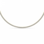 20CTW Round Shaped Lab Grown Diamond Tennis Necklace in 14K Gold (F/VS)