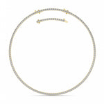 20CTW Round Shaped Lab Grown Diamond Tennis Necklace in 14K Gold (F/VS)