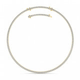 20CTW Round Shaped Lab Grown Diamond Tennis Necklace in 14K Gold (F/VS)