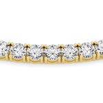 20CTW Round Shaped Lab Grown Diamond Tennis Necklace in 14K Gold (F/VS)