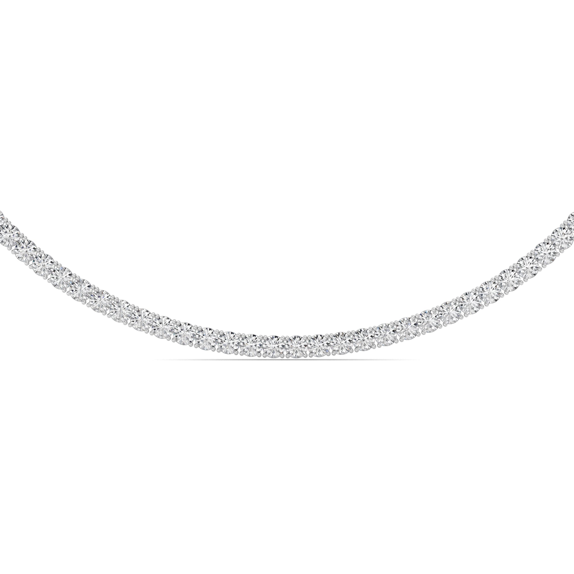 41CTW Round Shaped Lab Grown Diamond (F/VS)  Necklace in 14K Gold