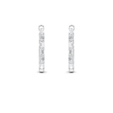 4CTW Emerald Shaped Lab Grown Diamond (F/VS) Earring in 14K White Gold